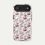 Labrador Retriever Burgundy Toile phone Case