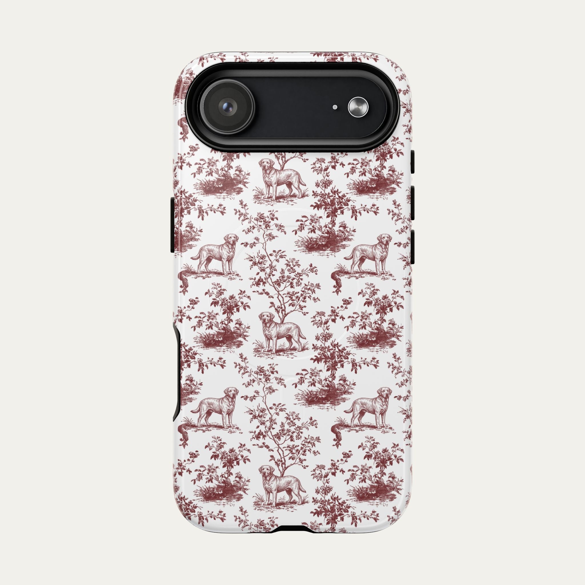Labrador Retriever Burgundy Toile phone Case