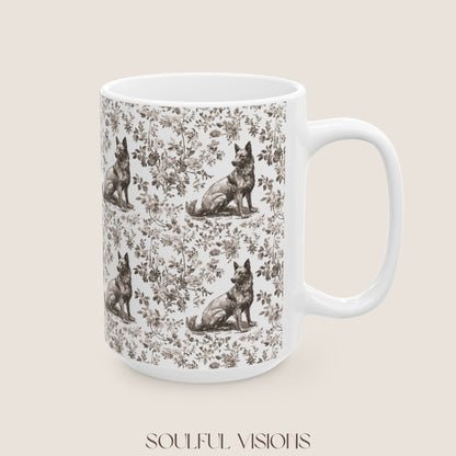 Belgian Malinois Toile de Jouy Mug