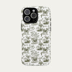 Chihuahua Longhaired Sage Green Toile phone Case