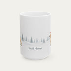 Custom French Bulldog Cream  Christmas Santa Hat Mug