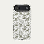 Schnauzer Sage Green Toile phone Case