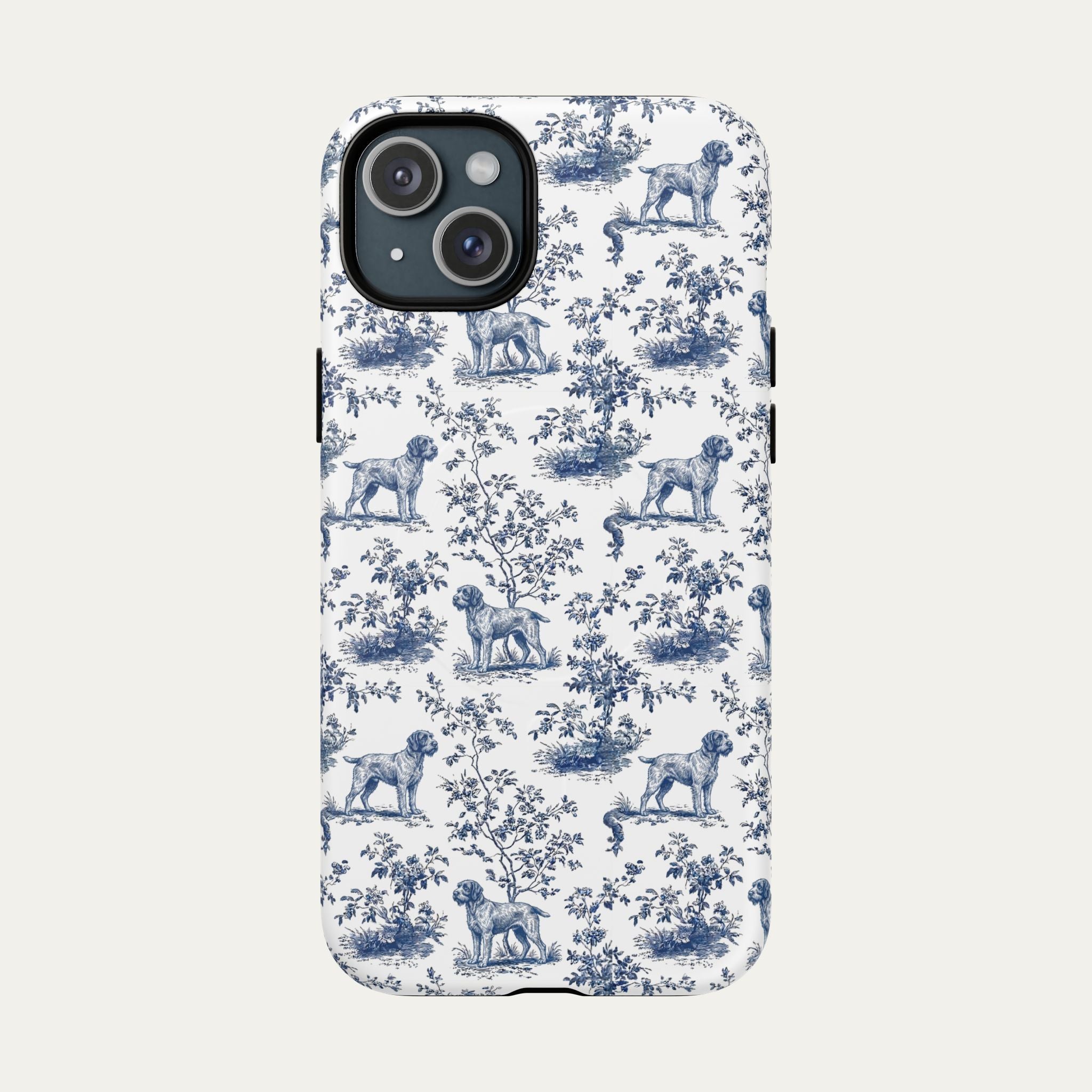 Wirehaired Pointing Griffon Blue Toile Phone case