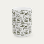 Doberman Sage Green Toile Mug