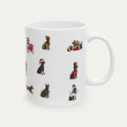 Doberman Black and Tan Christmas Mug