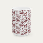 Rhodesian Ridgeback Burgundy Toile Mug