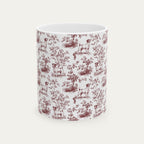 Jack Russell Terrier Burgundy Toile Mug