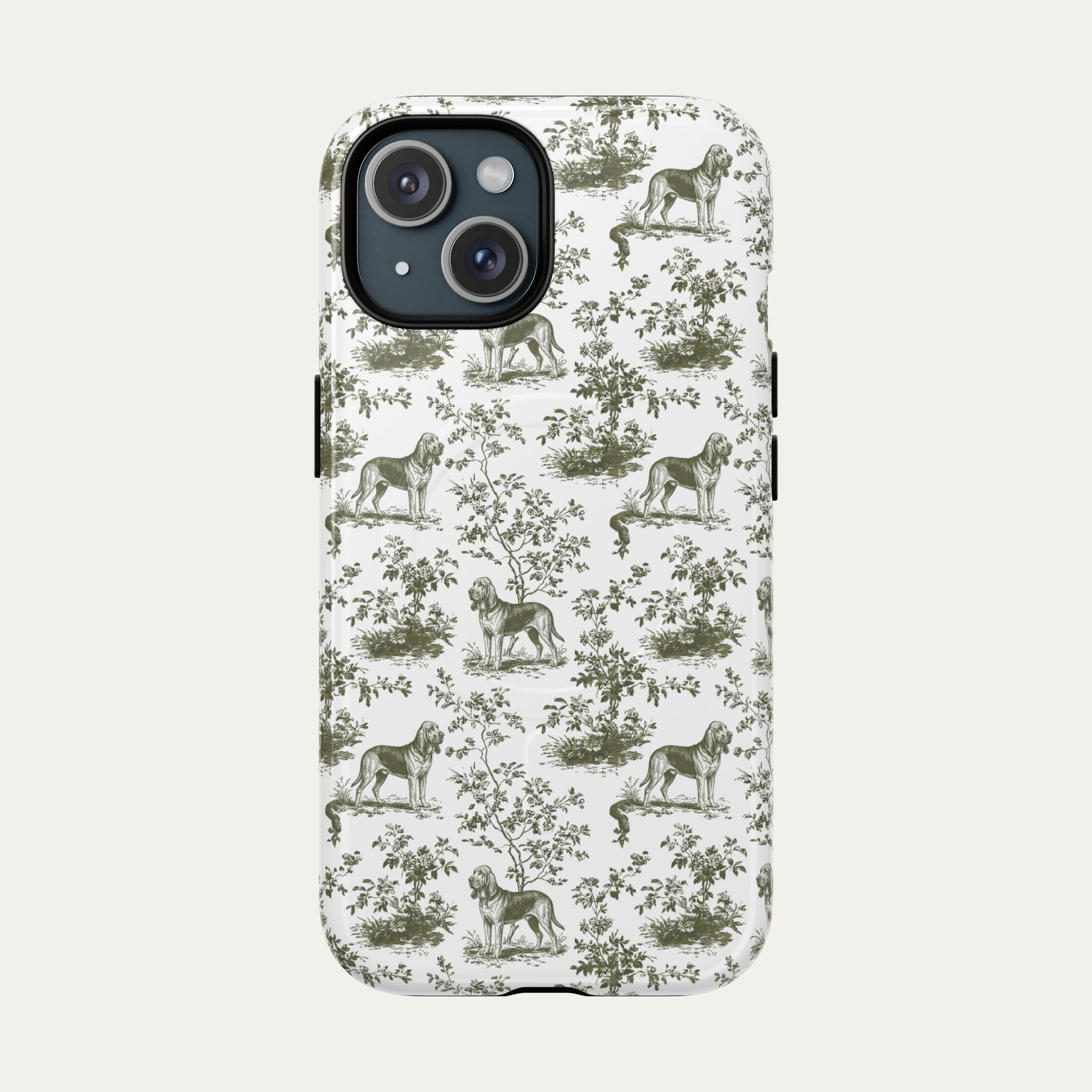 Bloodhound Sage Green Toile phone Case
