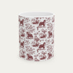 Bernese Mountain Burgundy Toile Mug
