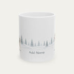 Custom Siberian Husky Gray and White Christmas Santa Hat Mug