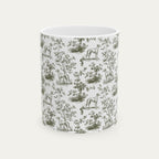 Greyhound Sage Green Toile Mug