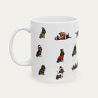 Cavalier Spaniel Black and Tan Christmas Mug
