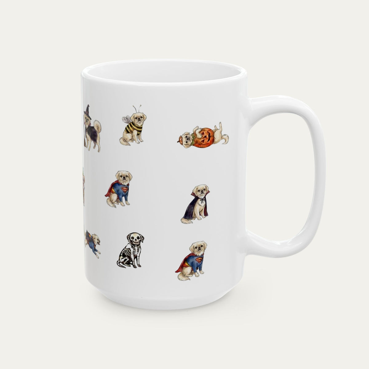 Pekingese Cream Halloween mug