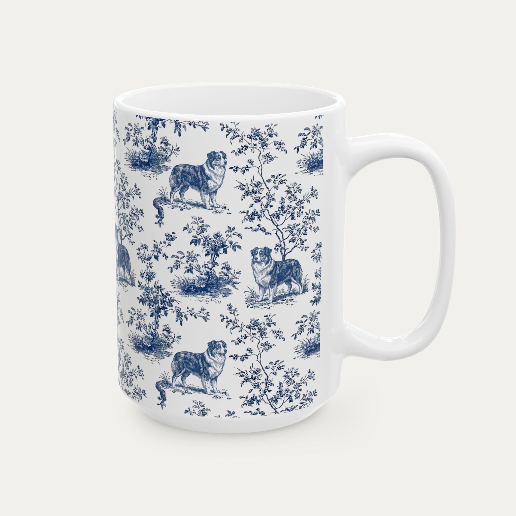 Australian Shepherd Blue Toile Mug