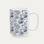 Saluki Blue Toile Mug