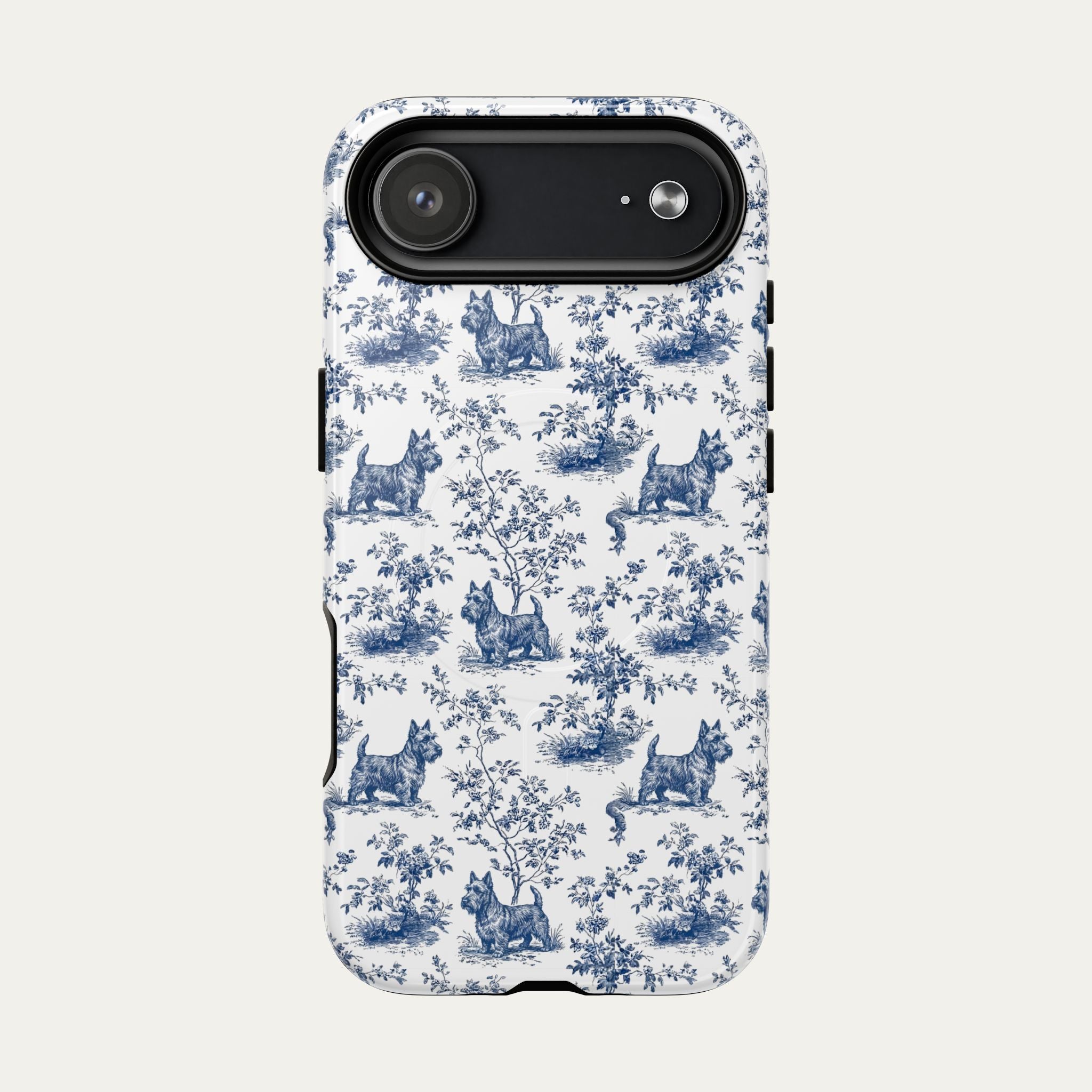 Scottish Terrier Blue Toile Phone case