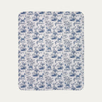Basenji Toile De Jouy Fleece Blanket
