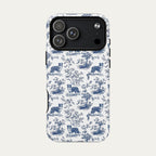 Border Collie Blue Toile Phone case