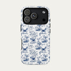 Beagle Blue Toile Phone case