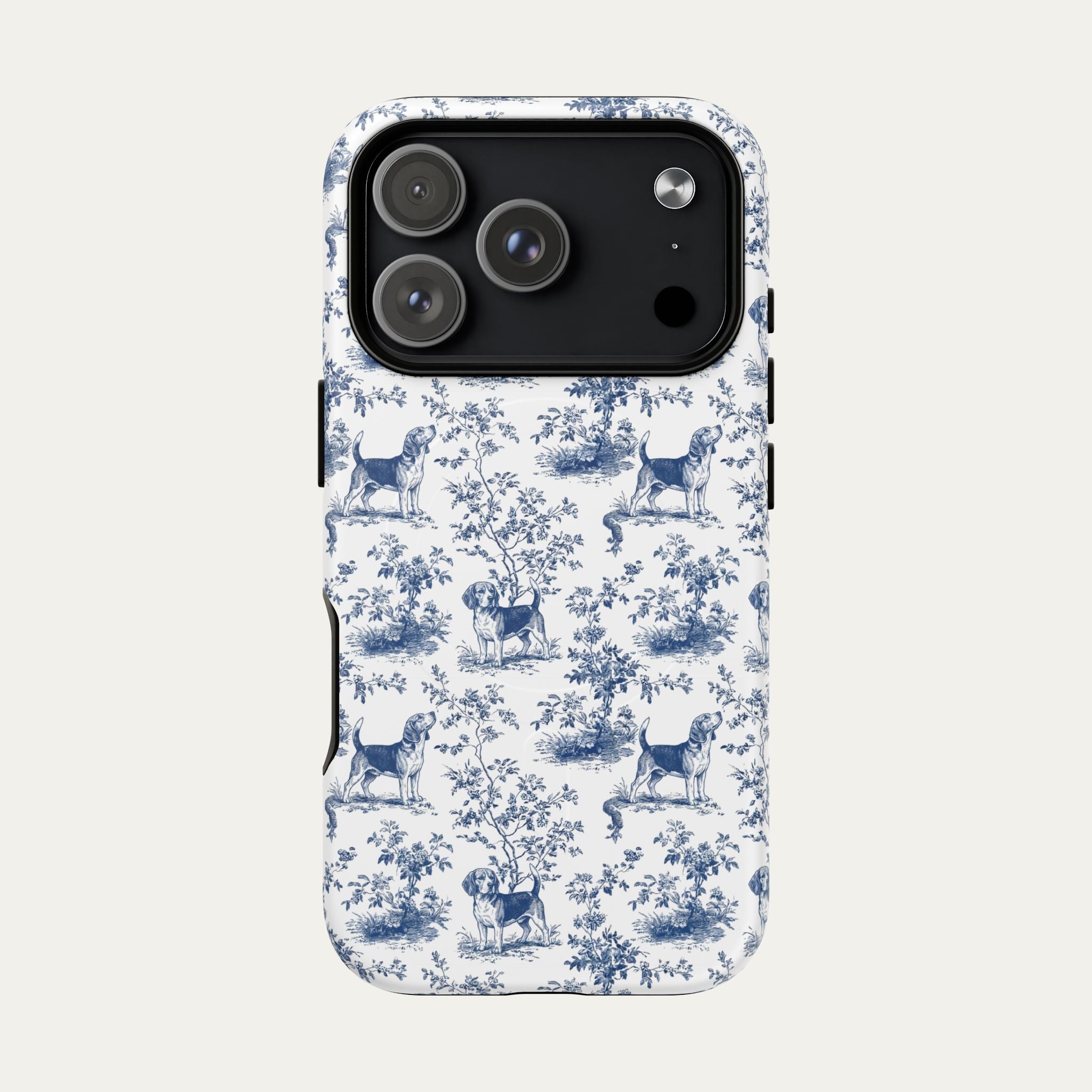 Beagle Blue Toile Phone case
