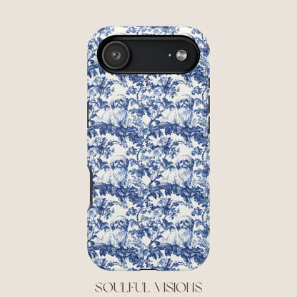 Pekingese Toile De Jouy Magnetic Phone Case