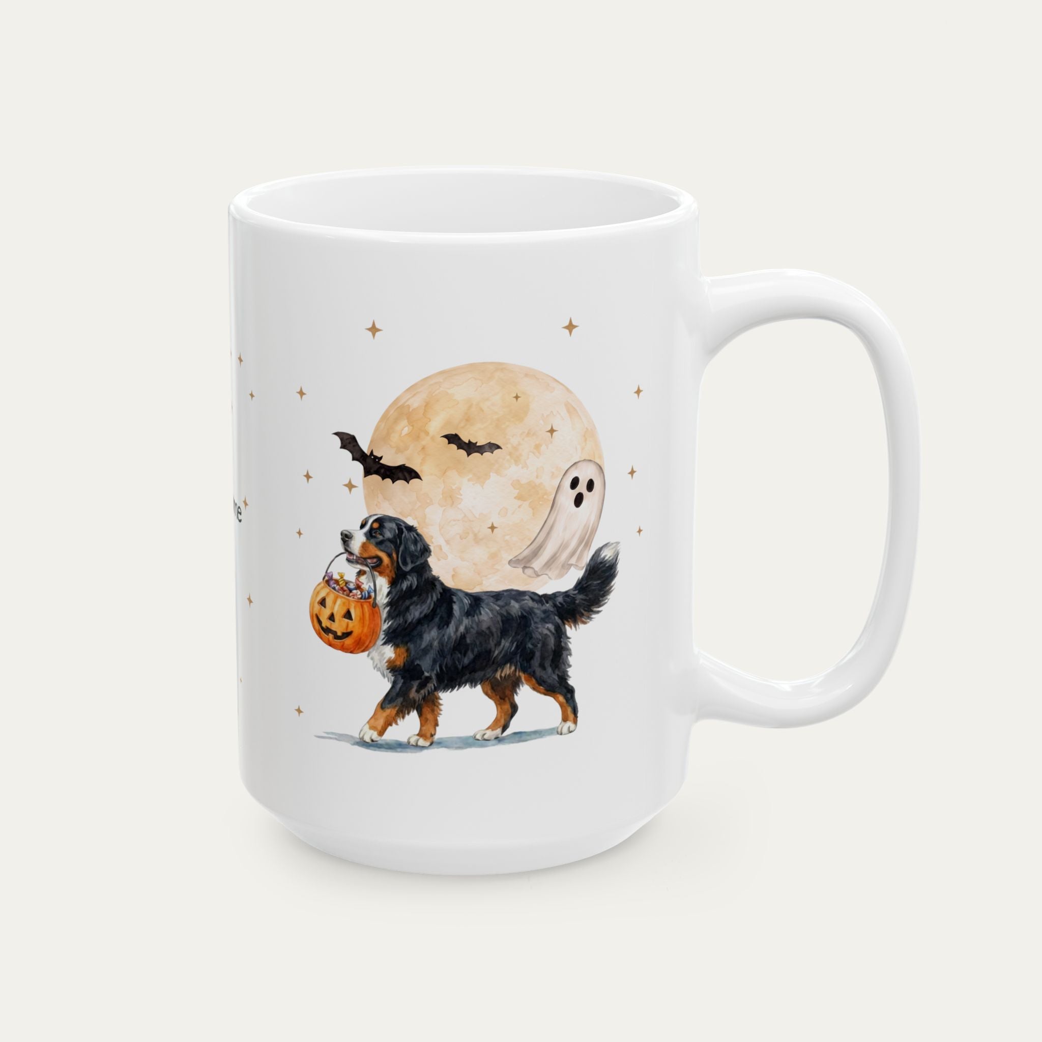 Custom Bernese Mountain Halloween mug