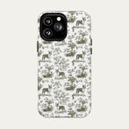 Boston Terrier Sage Green Toile phone Case