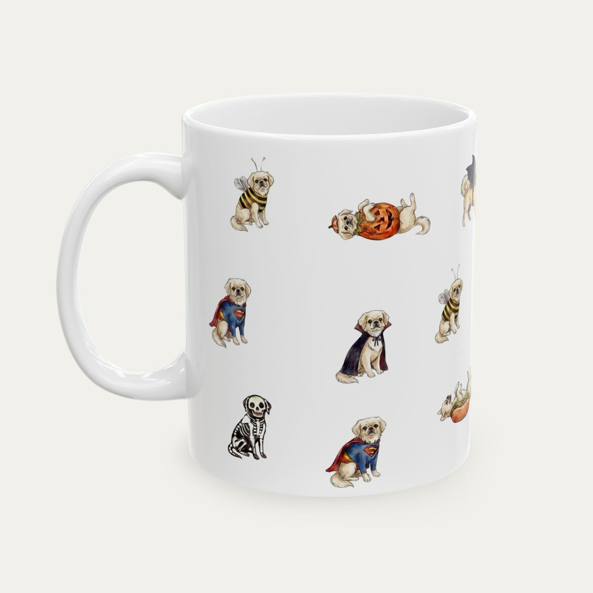 Pekingese Cream Halloween mug