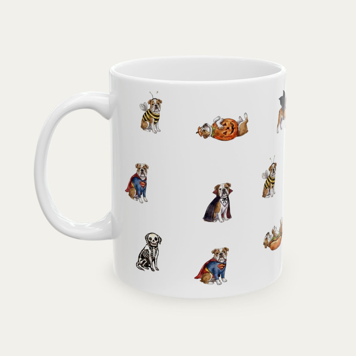 English Bulldog Halloween mug