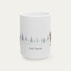 Custom Chihuahua  Black and Tan Christmas Santa Hat Mug