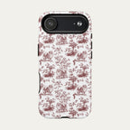 Pomeranian Burgundy Toile phone Case