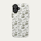 Pug Sage Green Toile phone Case