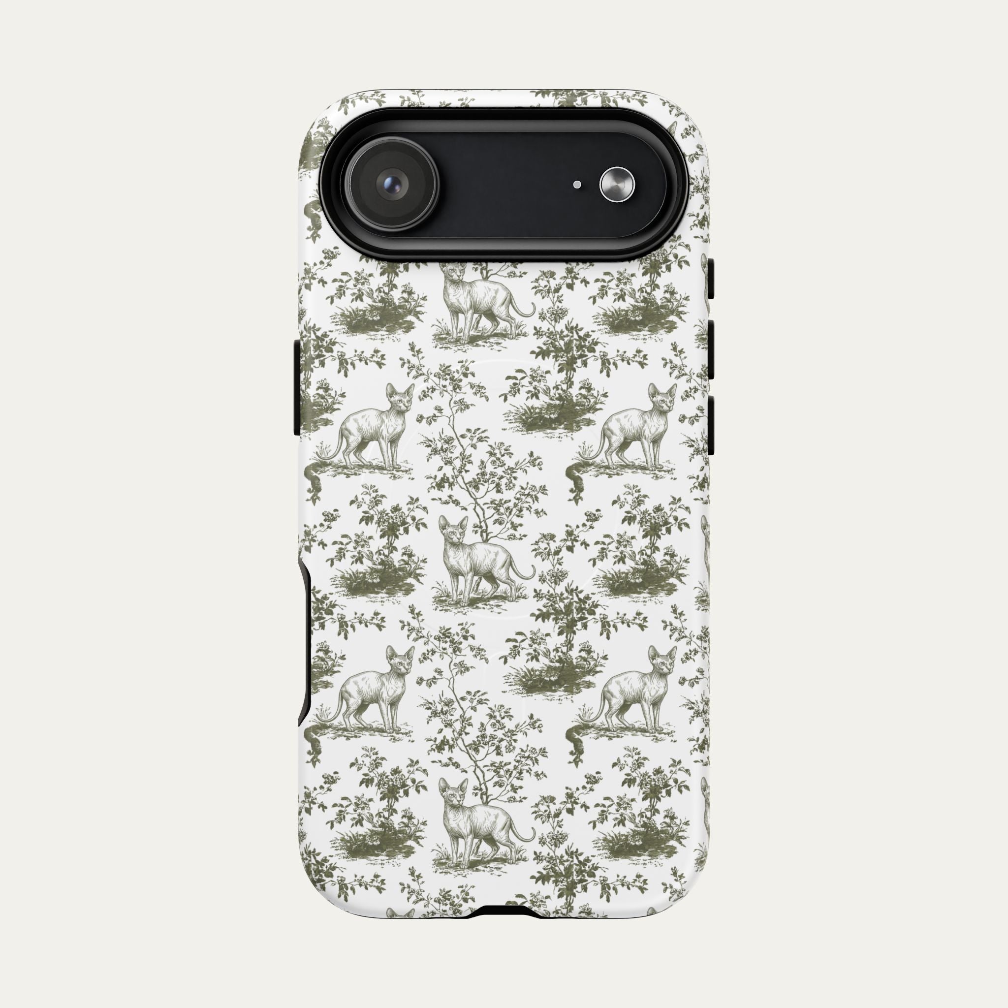 Sphynx Cat Sage Green Toile phone Case