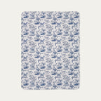 Shiba inu Toile De Jouy Fleece Blanket