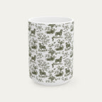 Rottweiler Sage Green Toile Mug