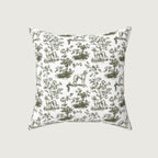 Saluki Sage Green French Toile Pillow