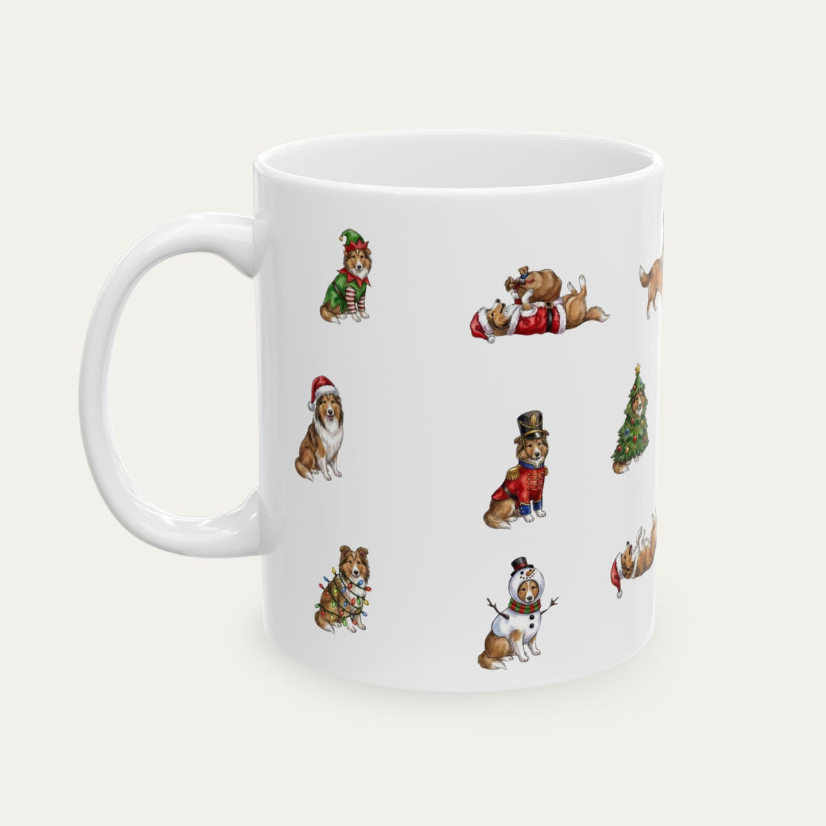 Shetland Sheepdog Christmas Mug