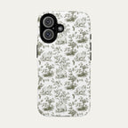 Persian Cat Sage Green Toile phone Case