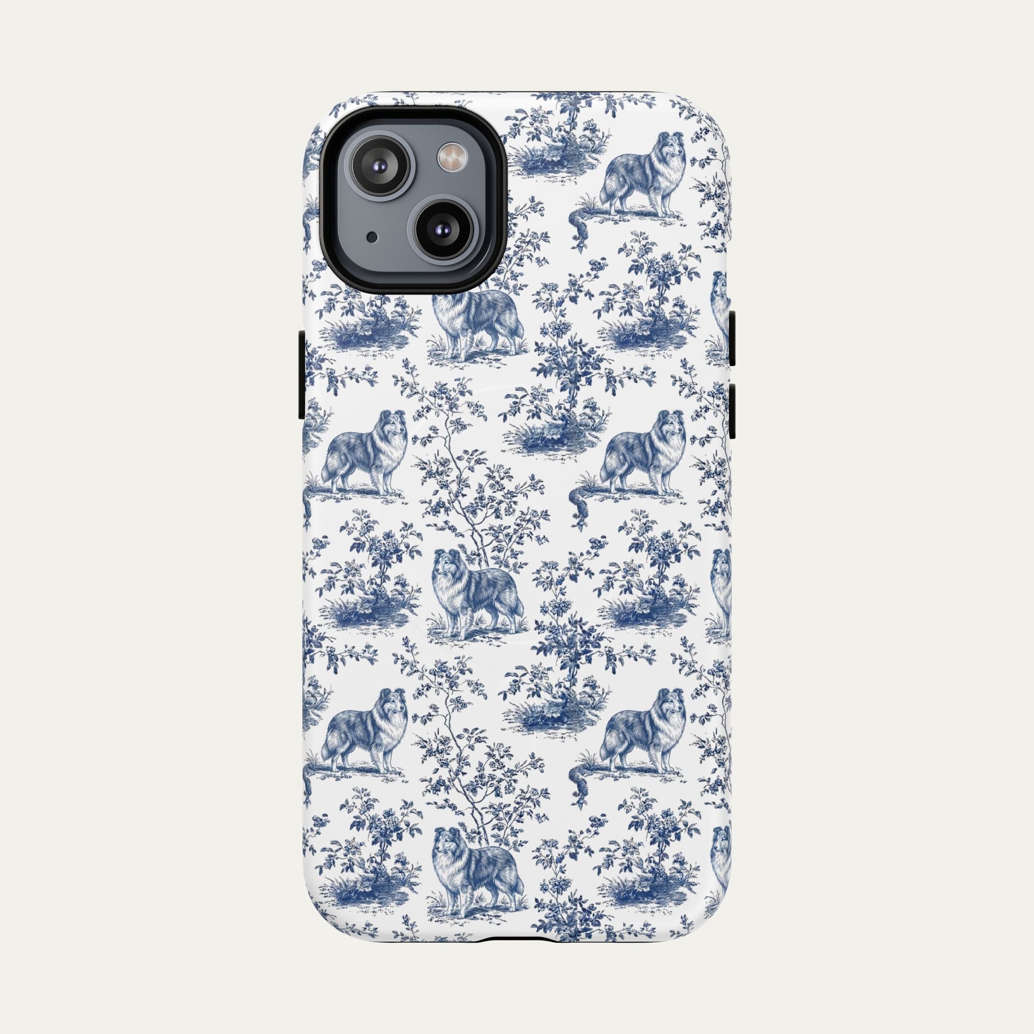 Shetland Sheepdog Blue Toile Phone case