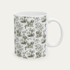 Havanese Sage Green Toile Mug