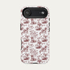 Spanish Water Dog Burgundy Toile phone Case