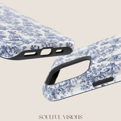 Dalmatian Toile De Jouy Magnetic Phone Case