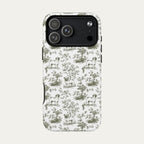 Pug Sage Green Toile phone Case