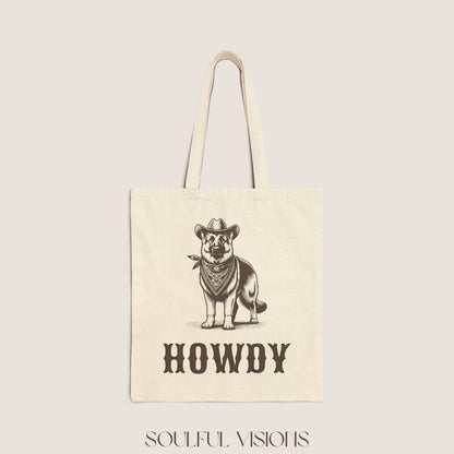 Howdy German Shepherd Tote Bag