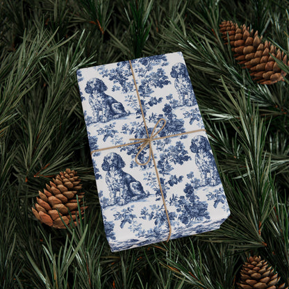 Boykin Spaniel French Toile De Jouy Wrapping Paper