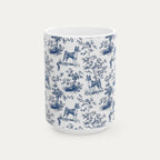 Basenji Blue Toile Mug