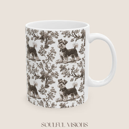 Miniature Schnauzer Toile de Jouy Mug