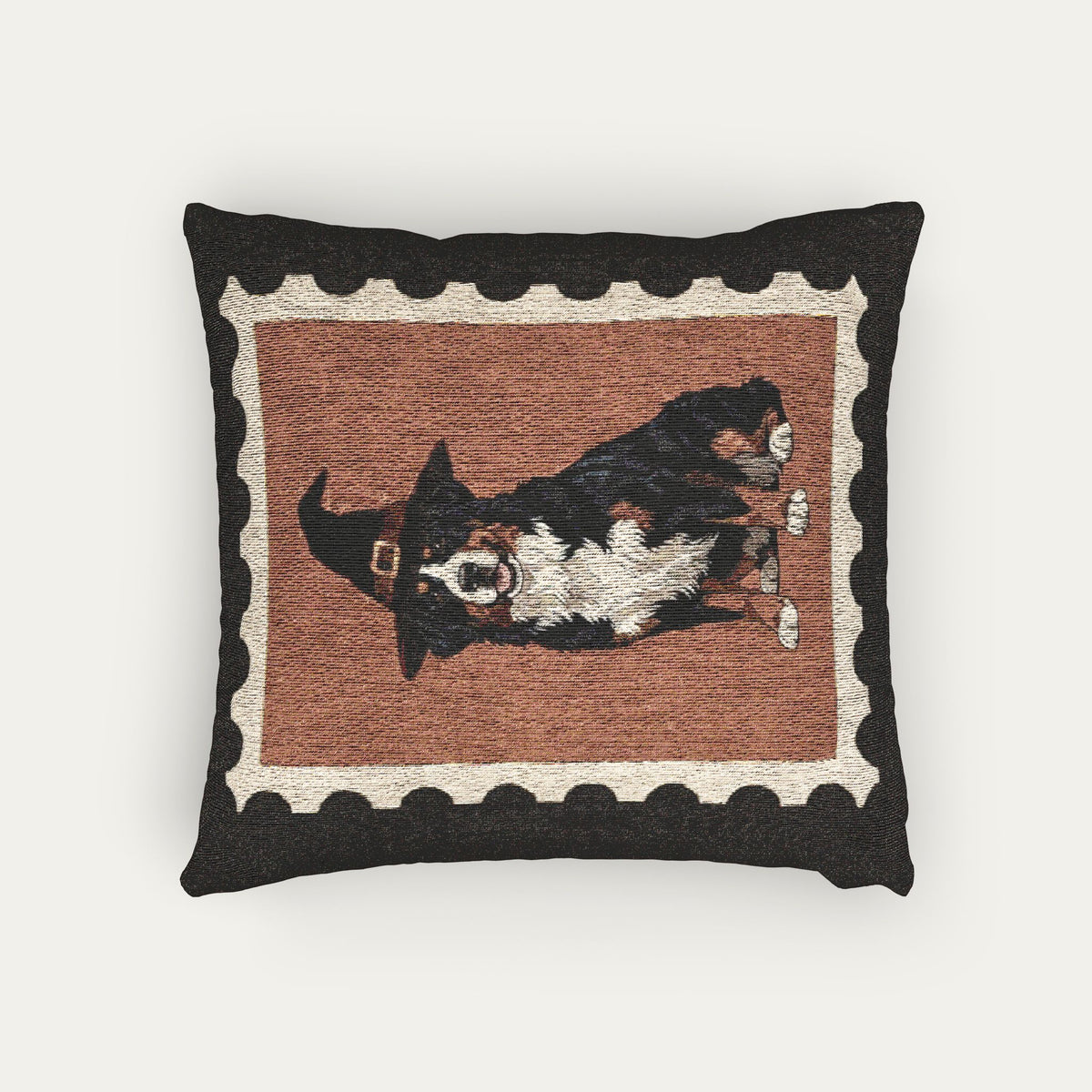 Bernese Moutain Halloween Woven Pillow