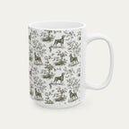 Doberman Sage Green Toile Mug