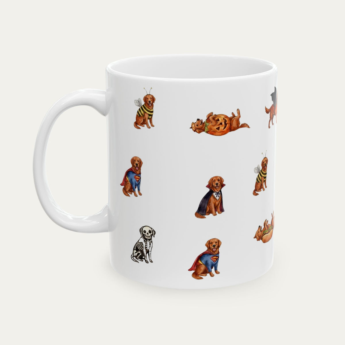 Golden Retriever Red Halloween mug